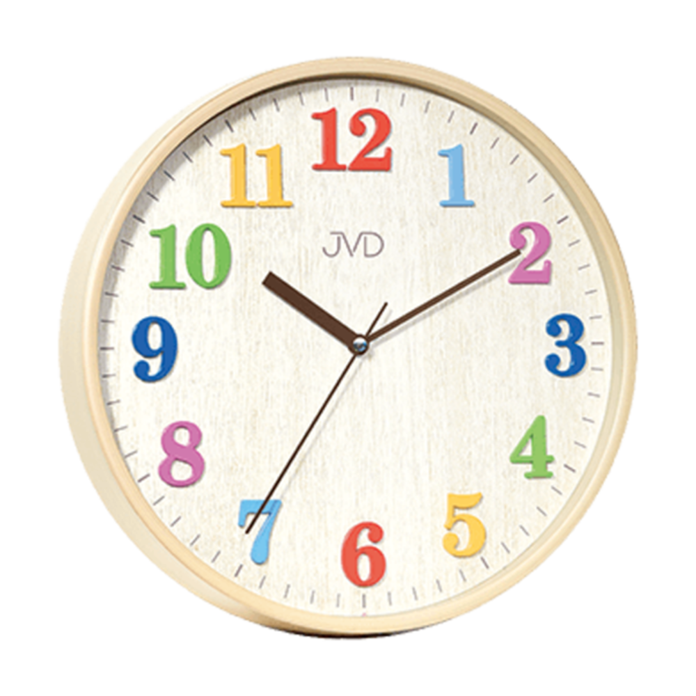 JVD Dětské barevné nástěnné hodiny JVD HA49.1