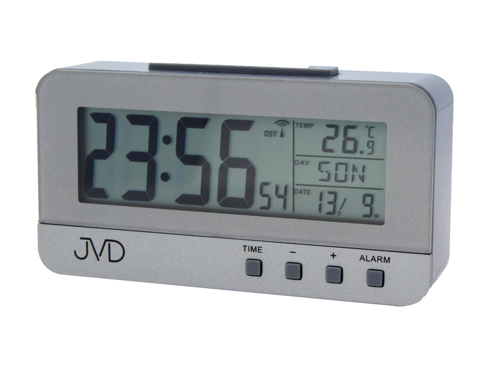 JVD Rádiem řízený digitální budík JVD RB91 s teploměrem a podsvícením