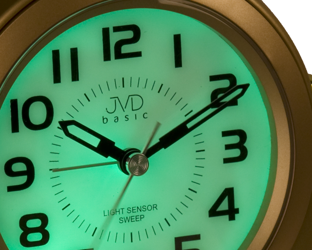 JVD Tichý netikající analogový budík rose gold JVD SRP910.11