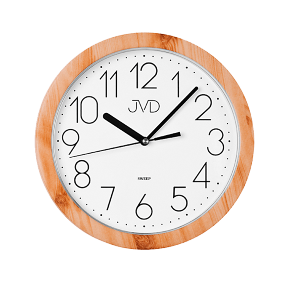 JVD Nástěnné hodiny s imitací dřeva JVD H612.18