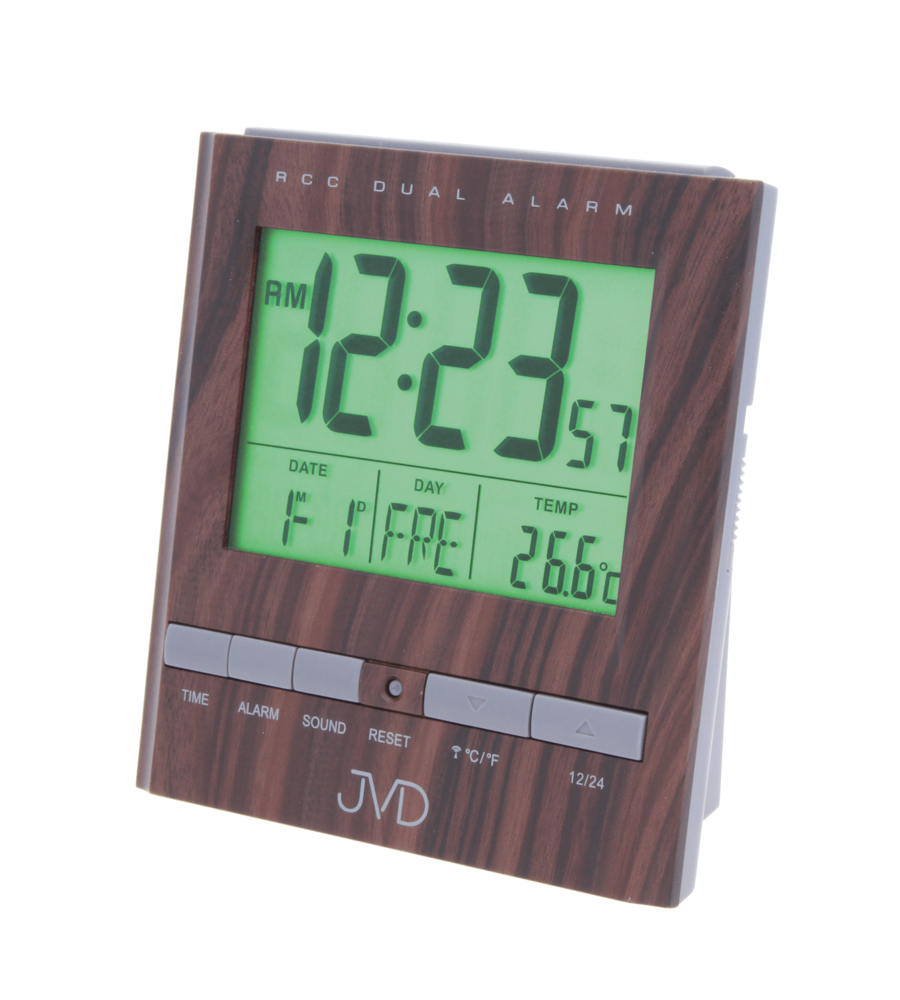 JVD Rádiem řízený digitální budík JVD RB92.3 s měřením vnitřní teploty