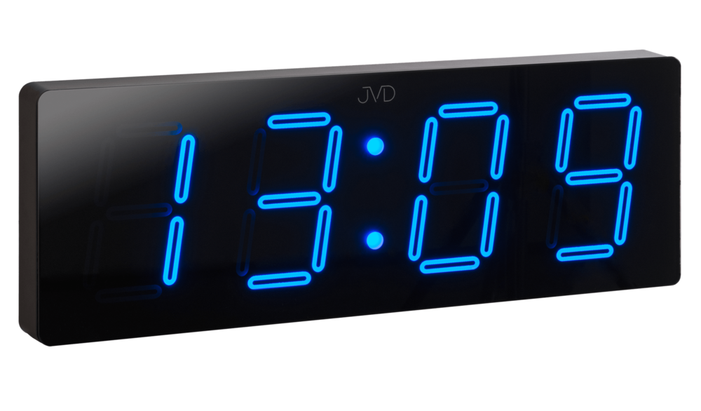 JVD Nástěnné digitální hodiny LED modré číslice JVD DH1.2