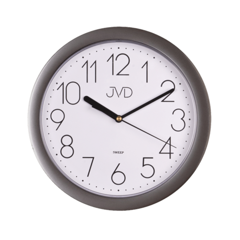 JVD Šedé kulaté nástěnné hodiny JVD HP612.14
