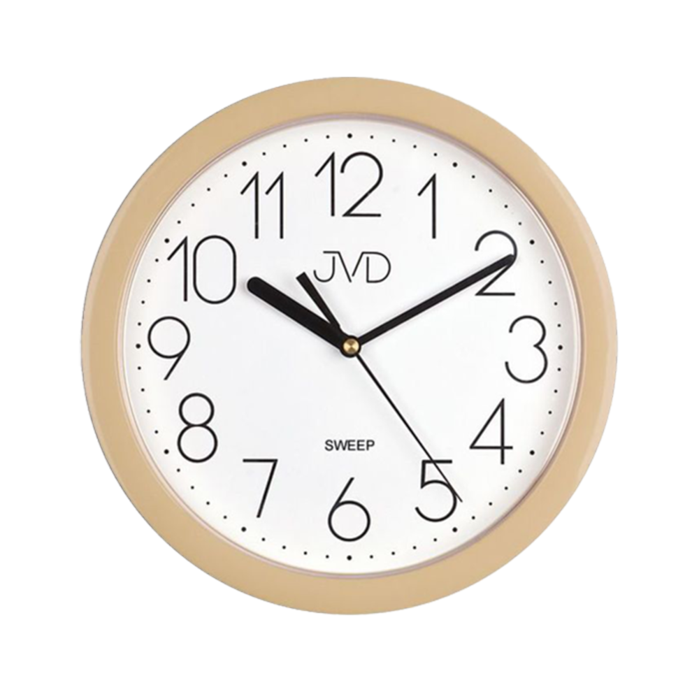 JVD Béžové kulaté nástěnné hodiny JVD HP612.15