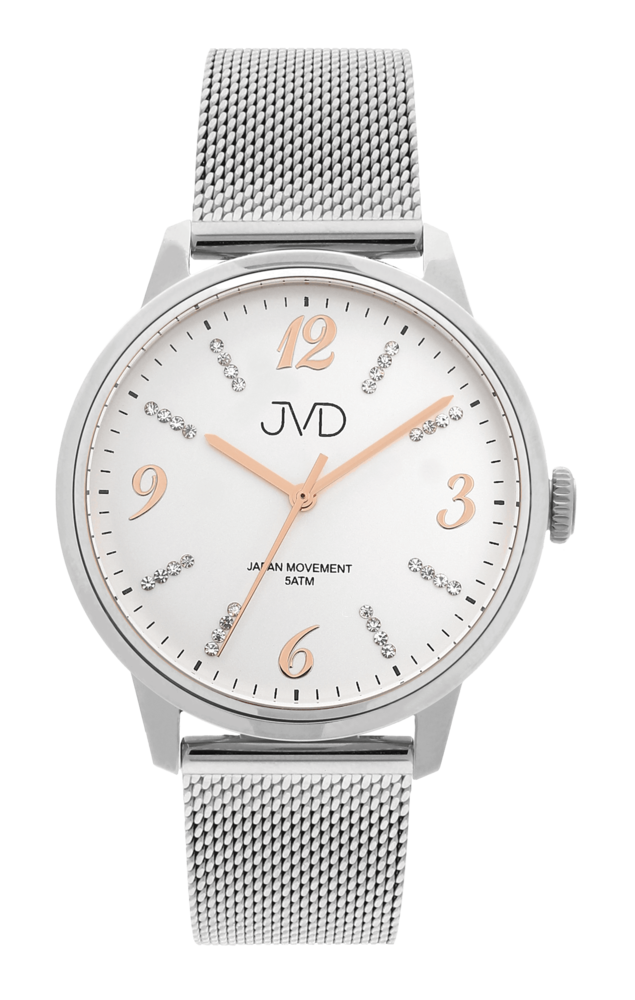 JVD Dámské luxusní stříbrné náramkové hodinky JVD J1124.2