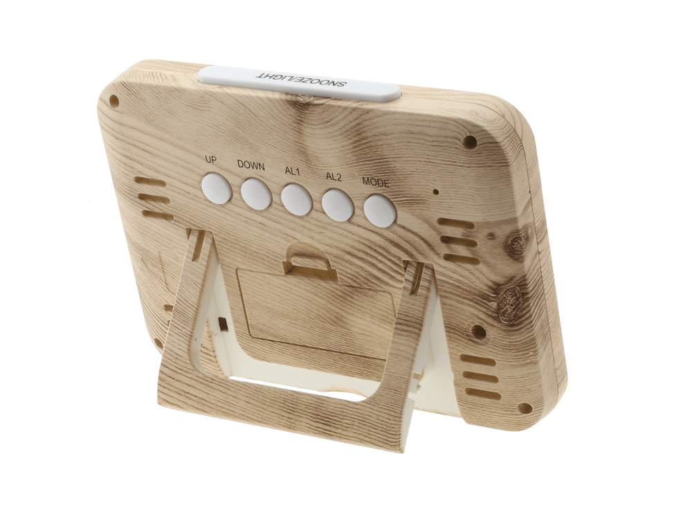 JVD Digitální rádiem řízený budík JVD RB27.1 - imitace dřeva 