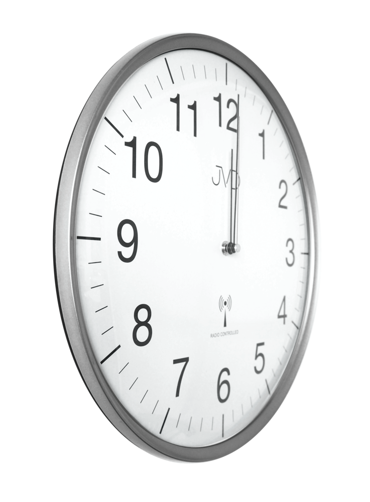 JVD Nástěnné rádiem řízene hodiny - šedé RH16.2