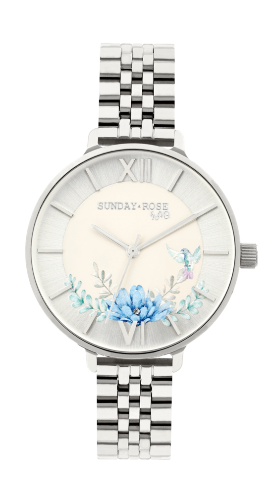 SUNDAY ROSE Dámské luxusní designové hodinky SUNDAY ROSE Spirit AZURE SUN-S16