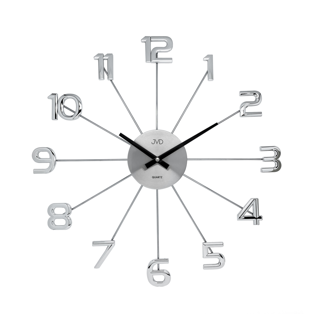 JVD Designové stříbrné kovové čitelné hodiny JVD HT072