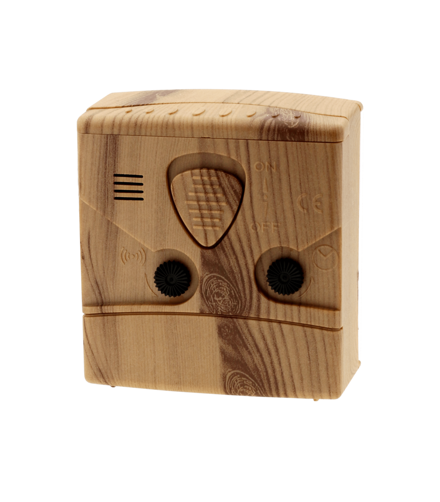 JVD Netikající tichý bateriový budik v imitaci dřeva JVD SRP002.4