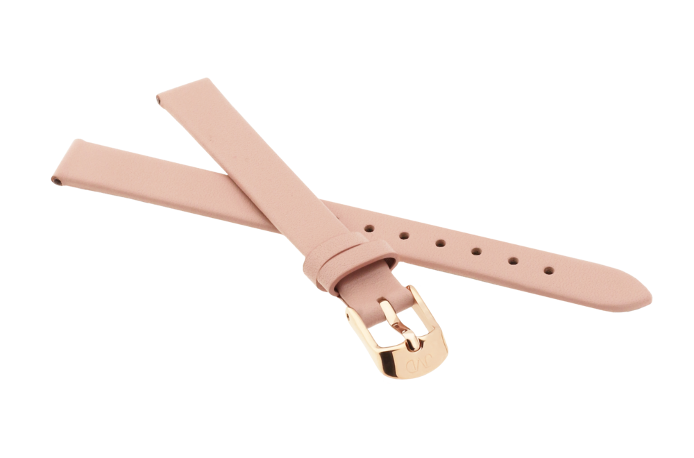 JVD Dámský kožený růžový řemínek na hodinky kožený RJZ 201.2