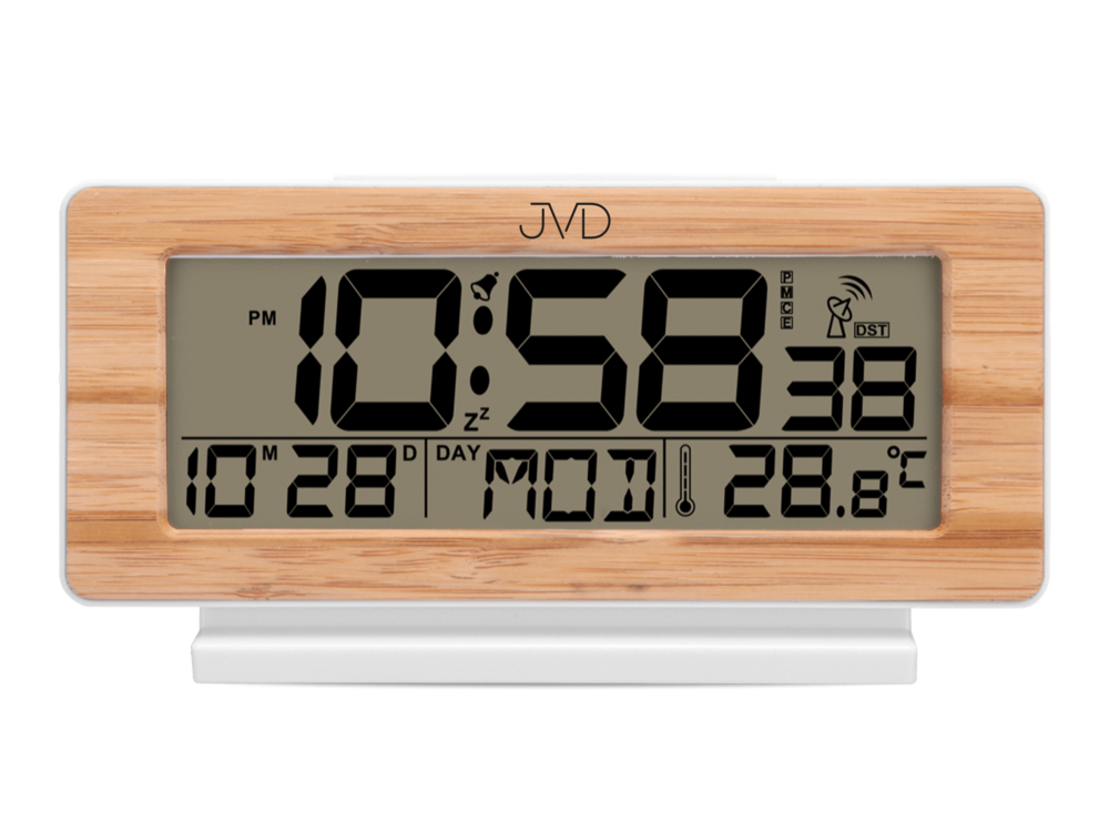 JVD Rádiem řízený digitální multifunkční budík JVD RB3523.3 s teploměrem