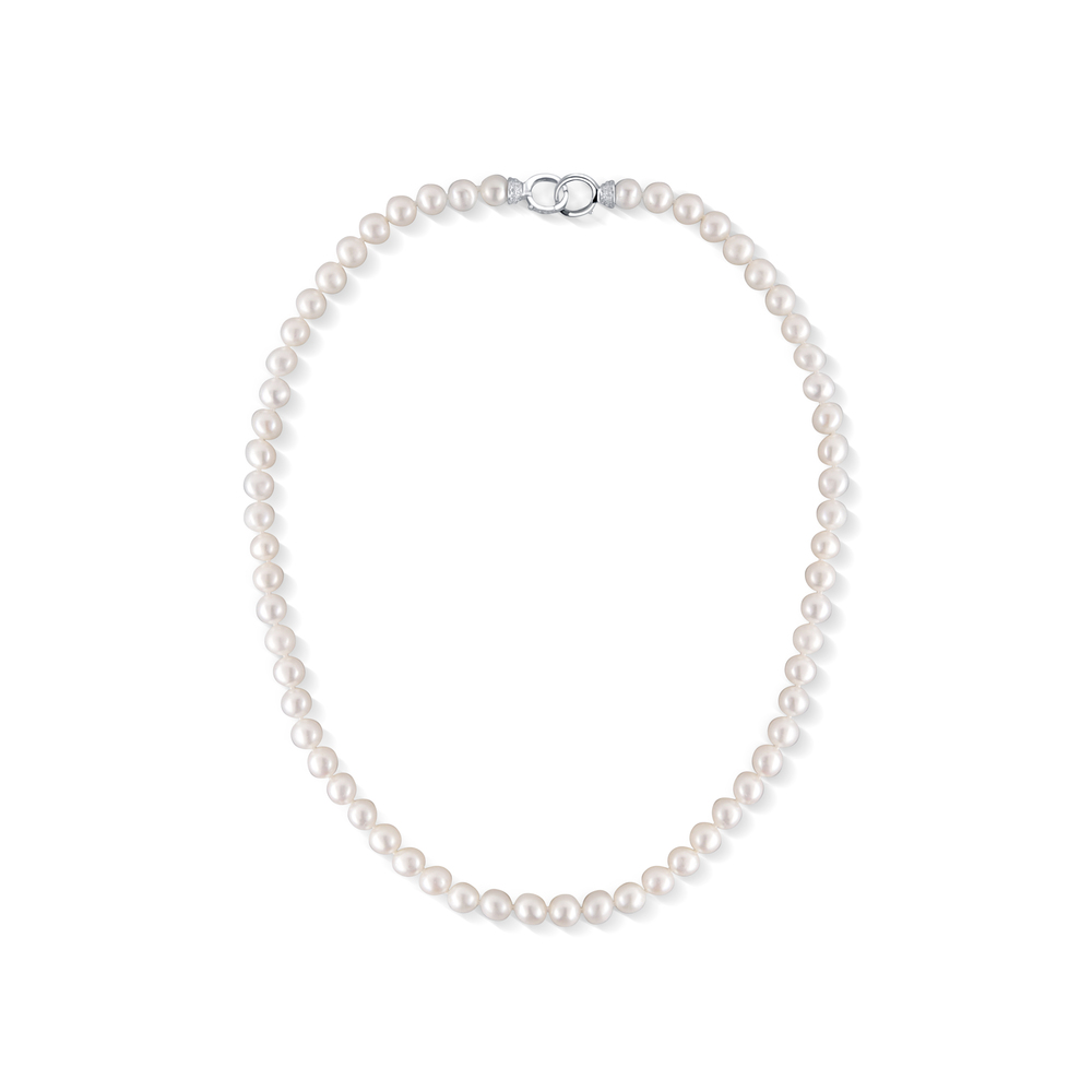JVD Dámský stříbrný perlový náhrdelník SVLN0010SD2P145