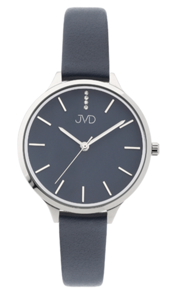 Dámské módní designové hodinky JVD JZ201.3 s řemínkem z pravé kůže