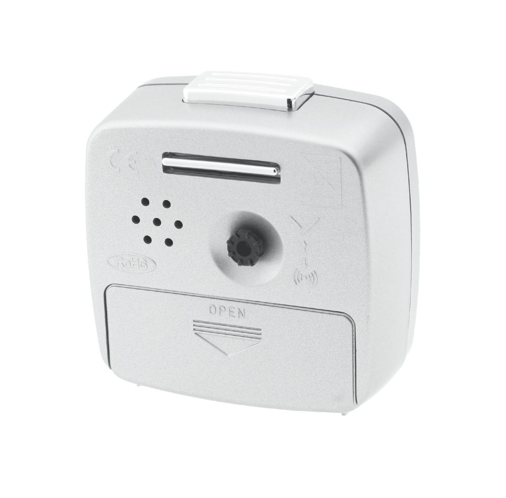 JVD Šedý bateriový Budík JVD quartz SR952.5