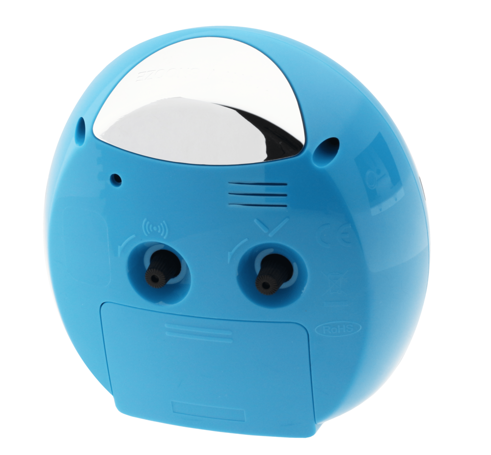 JVD Modrý dětský netikající tichý analogový budík JVD sweep SRP130.7