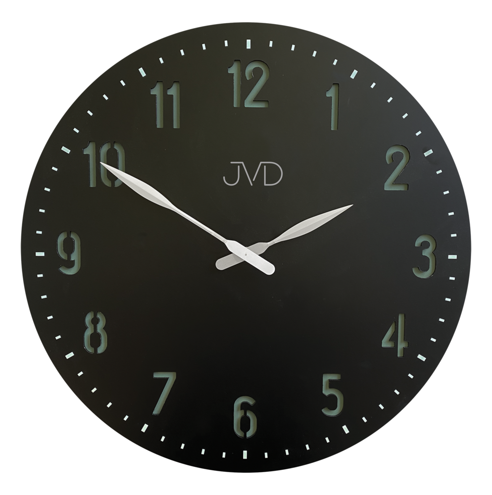 JVD Černé designové nástěnné hodiny JVD HC39.1