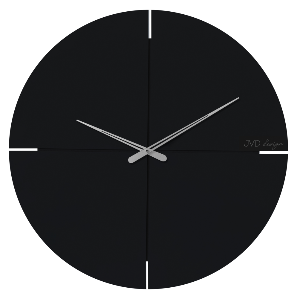 JVD Černé designové nástěnné hodiny JVD HC40.1