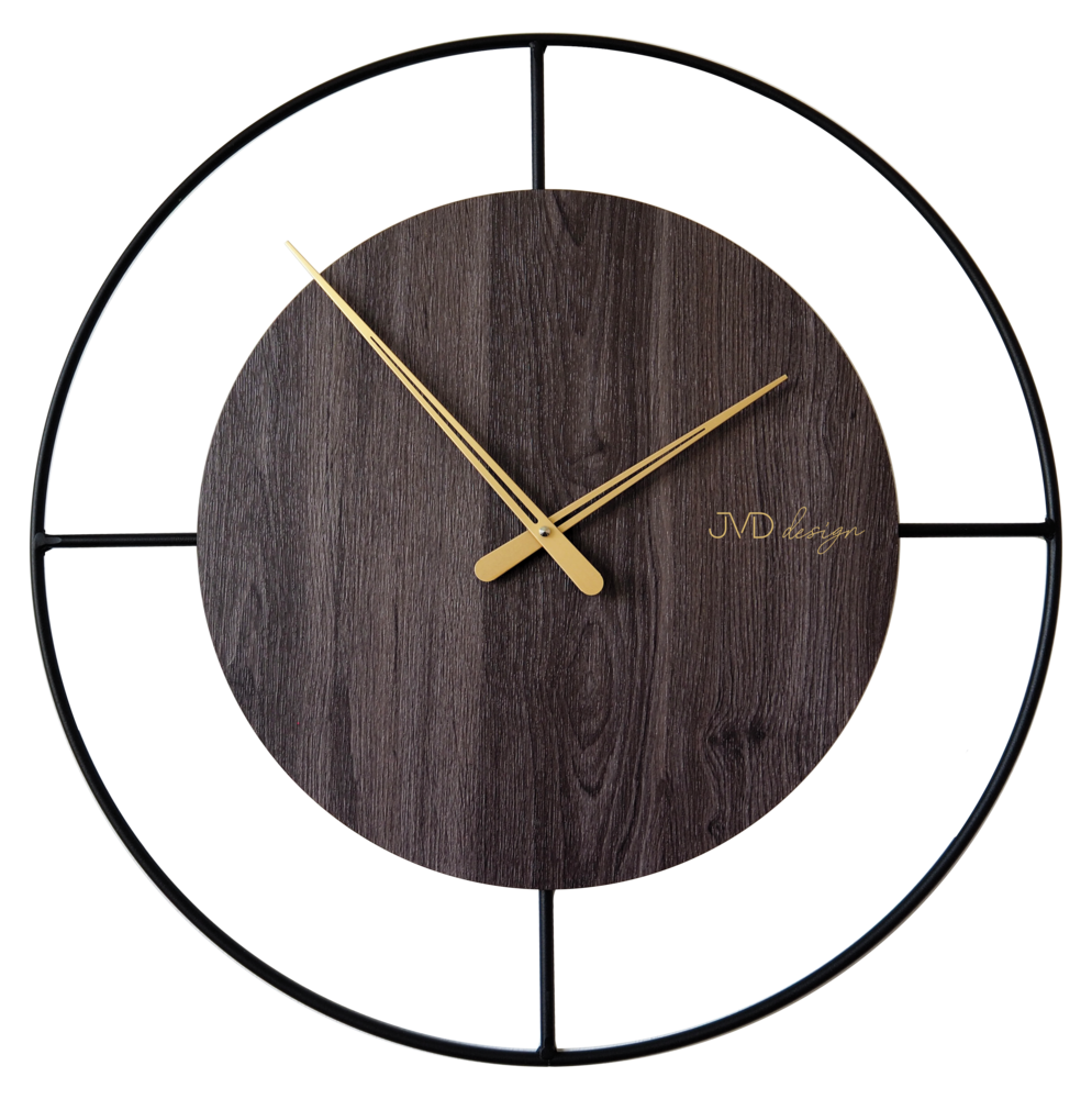 JVD Elegantní dřevěné designové nástěnné hodiny JVD HC41