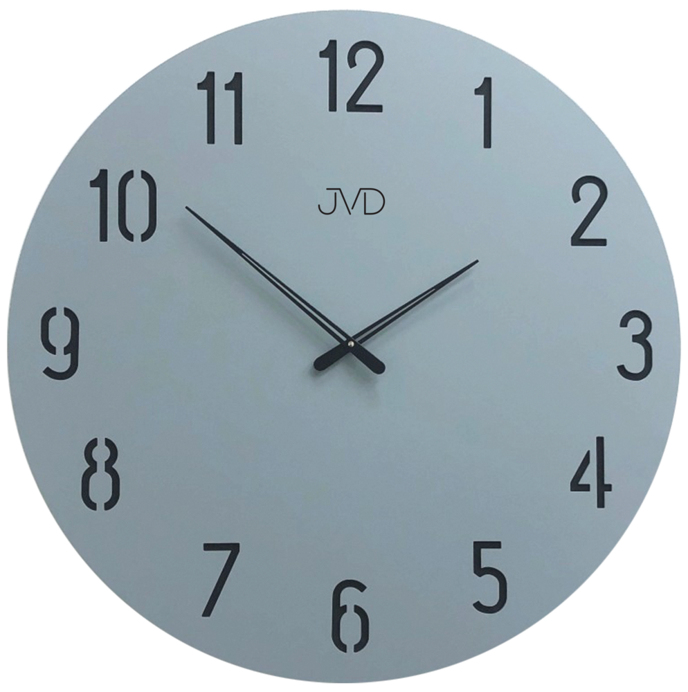 JVD Šedé velké designové nástěnné hodiny JVD HC43