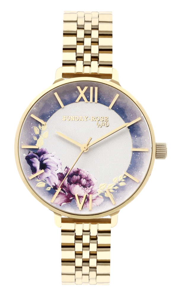 SUNDAY ROSE Dámské designové hodinky SUNDAY ROSE Enchanted Midnight Sky SUN-E05