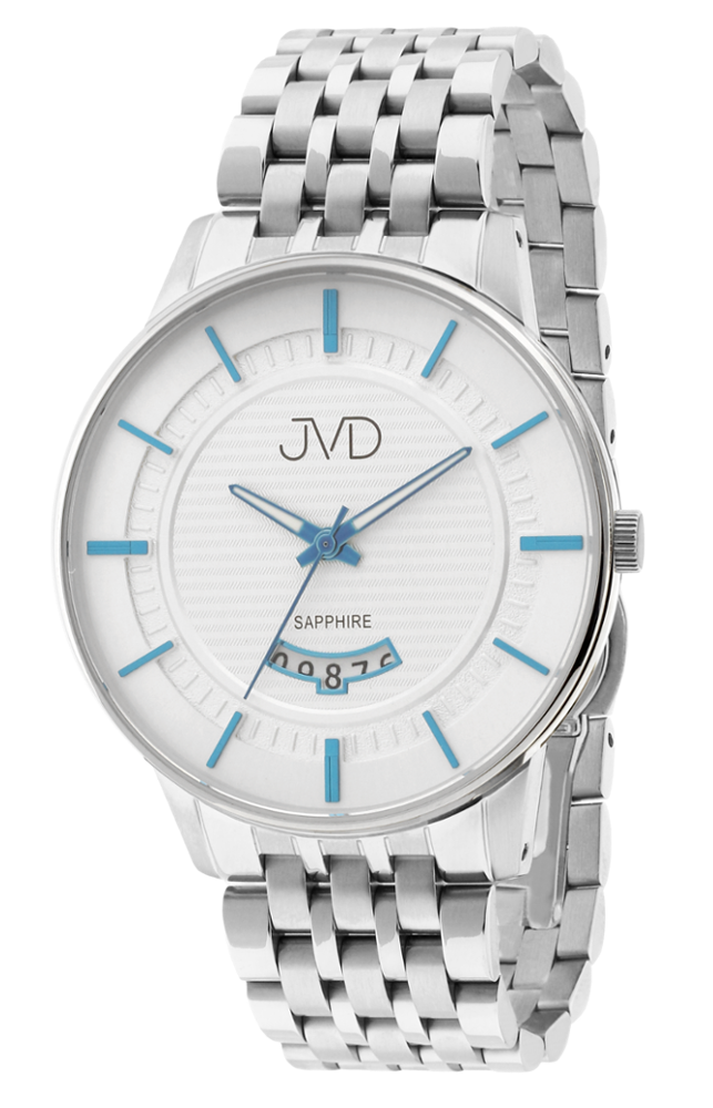 JVD Pánské stříbrné náramkové hodinky se safírovým sklem JVD JE613.1