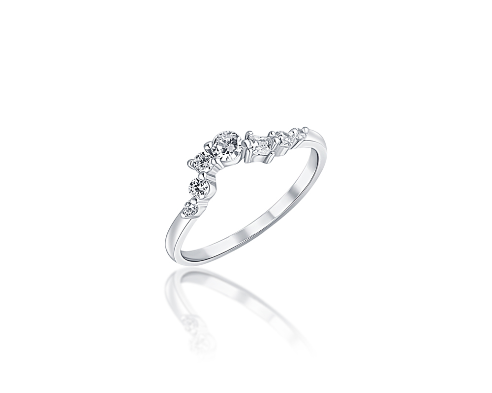 JVD Dámský stříbrný prsten se zirkony 925/1000 SVLR0424XH2BI57