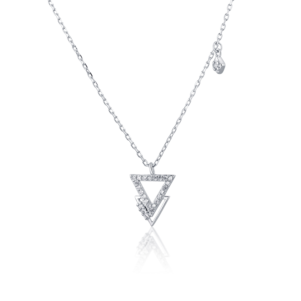 JVD Dámský stříbrný náhrdelník se zirkonyi SVLN0168XE9BI43