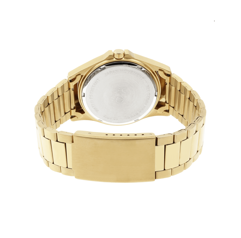 JVD Pozlacené vodotěsné náramkové pánské hodinky JVD steel J1041.41 - 10ATM