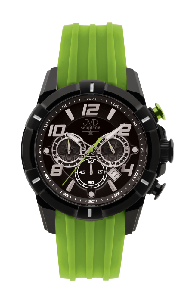 JVD Sportovní pánské vodotěsné zelené náramkové hodinky JVD JE1007.4