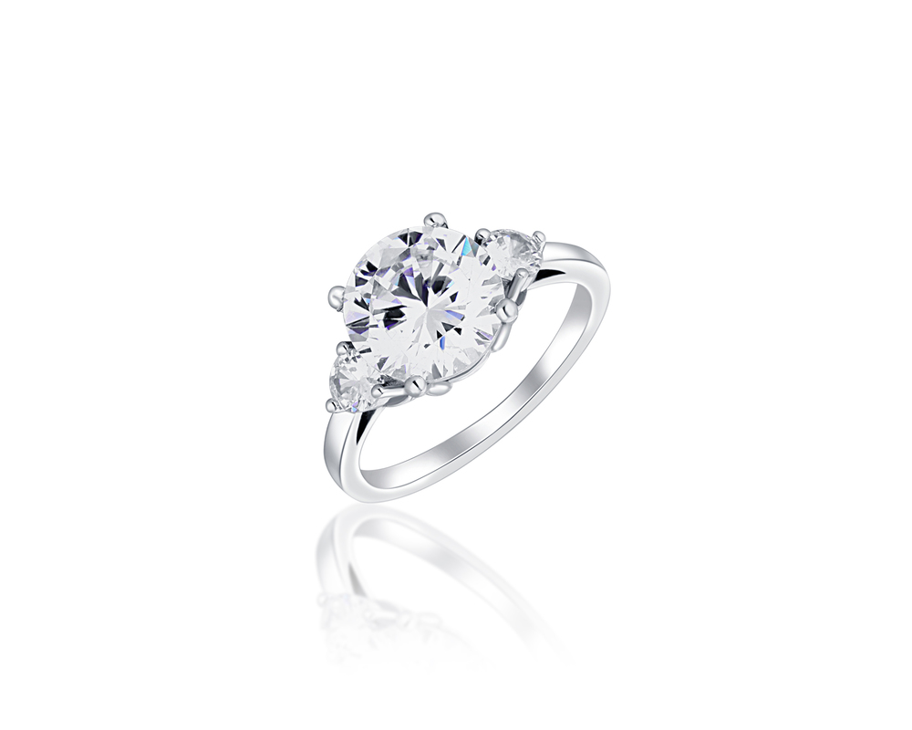 JVD Stříbrný zásnubní prsten s velkým zirkonem SVLR0498XH2BI54