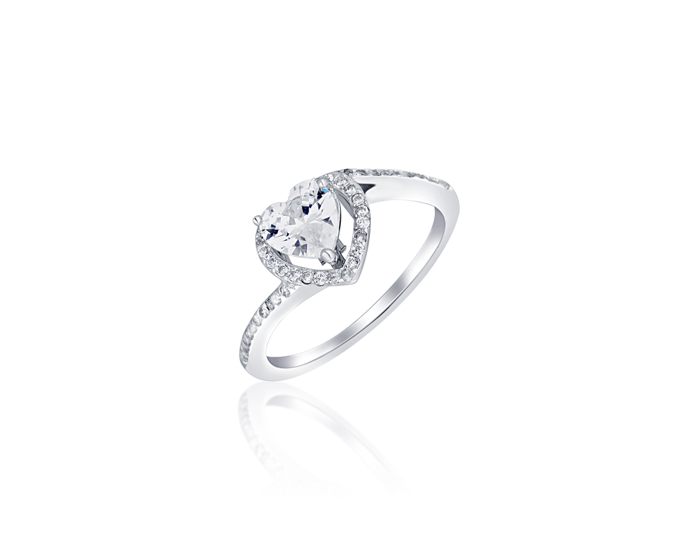 JVD Dámský stříbrný zásnubní prsten se zirkony SVLR0110X75BI57