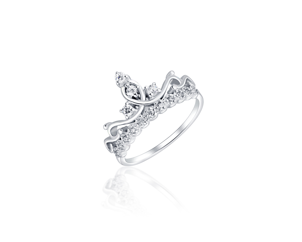 JVD Dámský stříbrný zásnubní prsten se zirkony SVLR0091XG4BI553