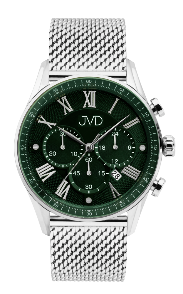 Pánské náramkové hodinky JVD JE1001.6 s římskými číslicemi - chronograf 10ATM