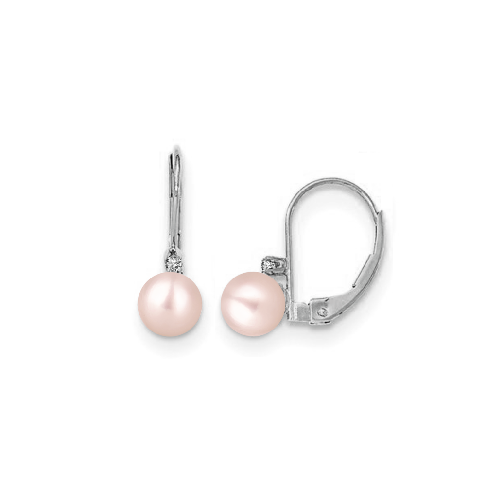 JVD Dámské stříbrné náušnice se zirkony a růžovými perlami SVLE0873XH2P200
