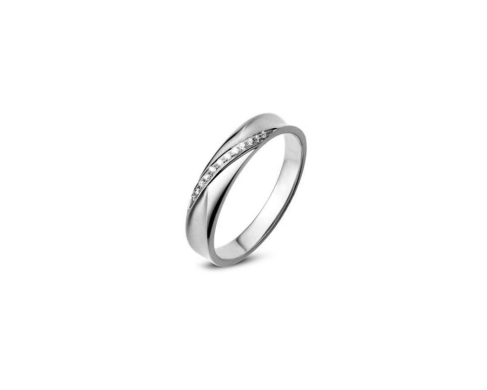 JVD Stříbrný prsten se zirkony (může být i snubní) SVLR0513XH2BI56