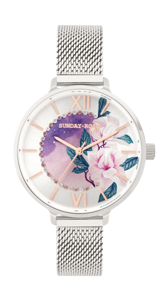 JVD Dámské elegantní náramkové hodinky SUNDAY ROSE Day Dream SUN-E09