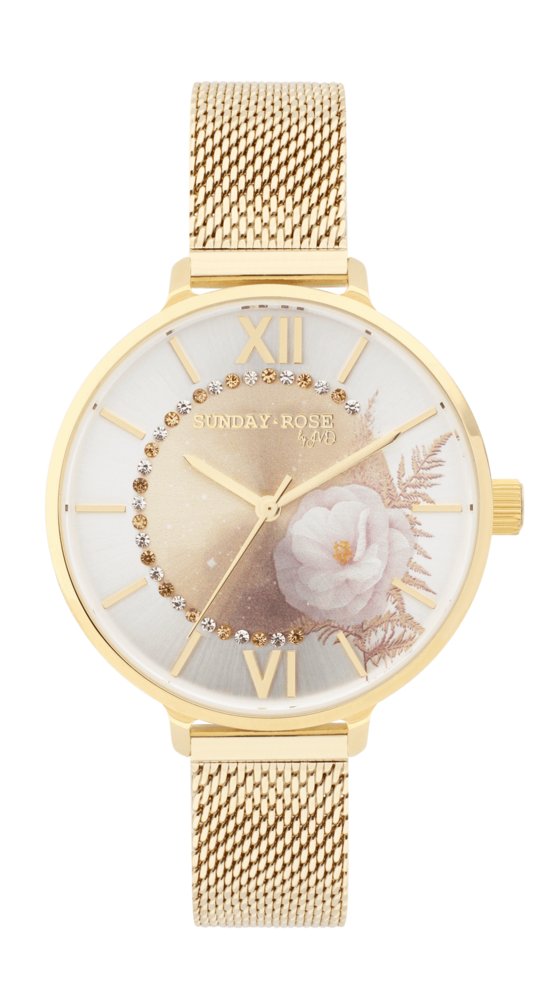 JVD Dámské elegantní náramkové hodinky SUNDAY ROSE Sunlight SUN-E07