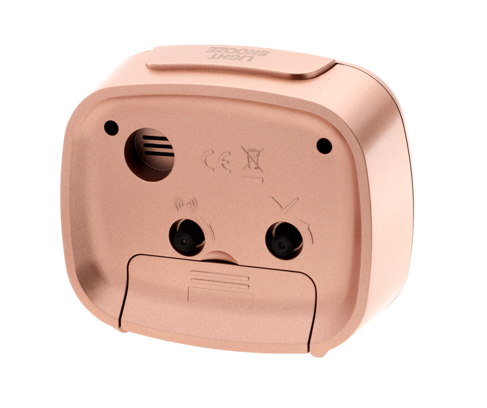 JVD Tichý netikající analogový budík v imitaci dřeva JVD SRP003.3