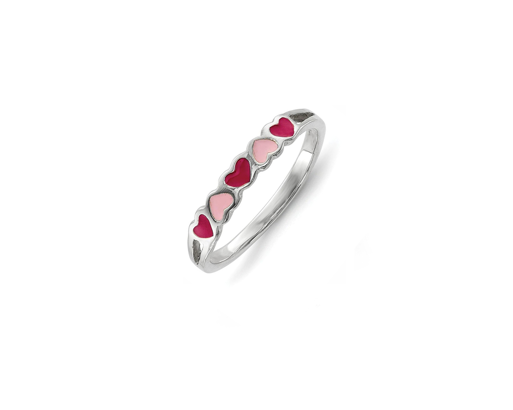 JVD Dámský stříbrný prsten s barevnými srdíčky SVLR0629XH2SM56