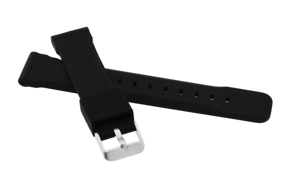 JVD Pánský černý silikonový řemínek na hodinky RP 119/22