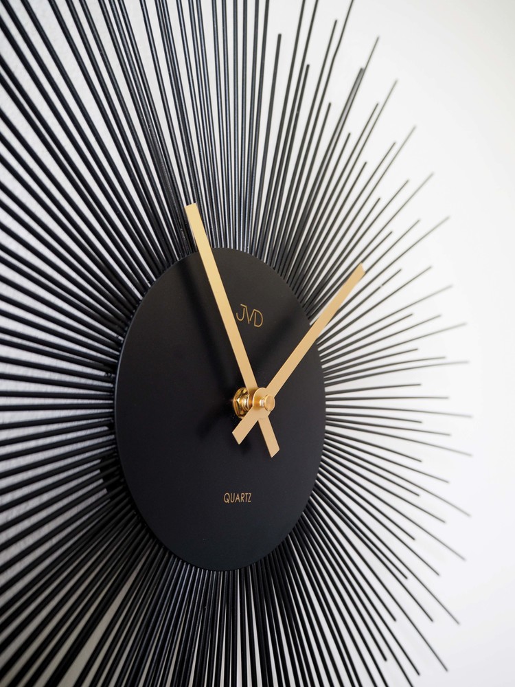  JVD Černé designové exkluzivní velké nástěnné hodiny JVD HJ102
