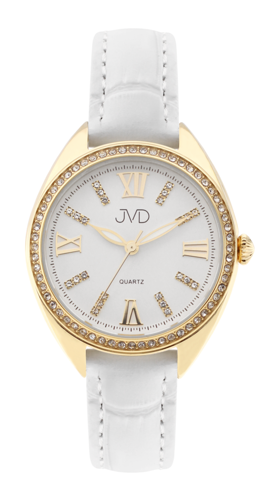 JVD Bílé dámské elegantní šperkové hodinky JVD JG1028.3
