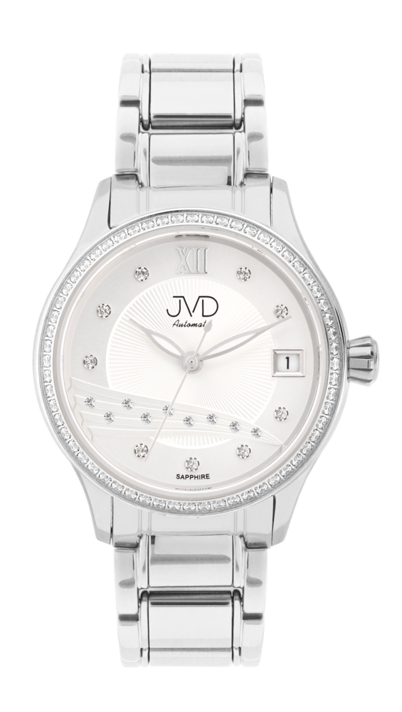 JVD Dámské stříbrné vodotěsné náramkové hodinky automaty JVD JG1026.1