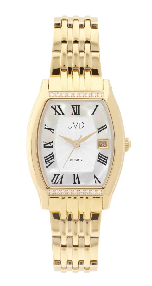 JVD Pozlacené dámské náramkové hodinky JVD JG1027.3