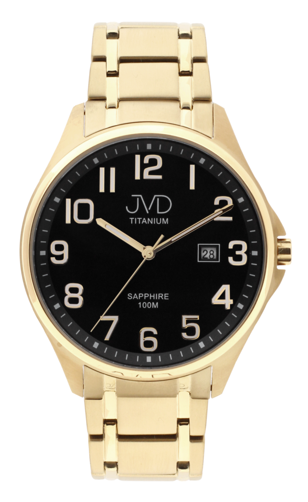 JVD Pozlacené titanové náramkové hodinky JVD JE2002.4