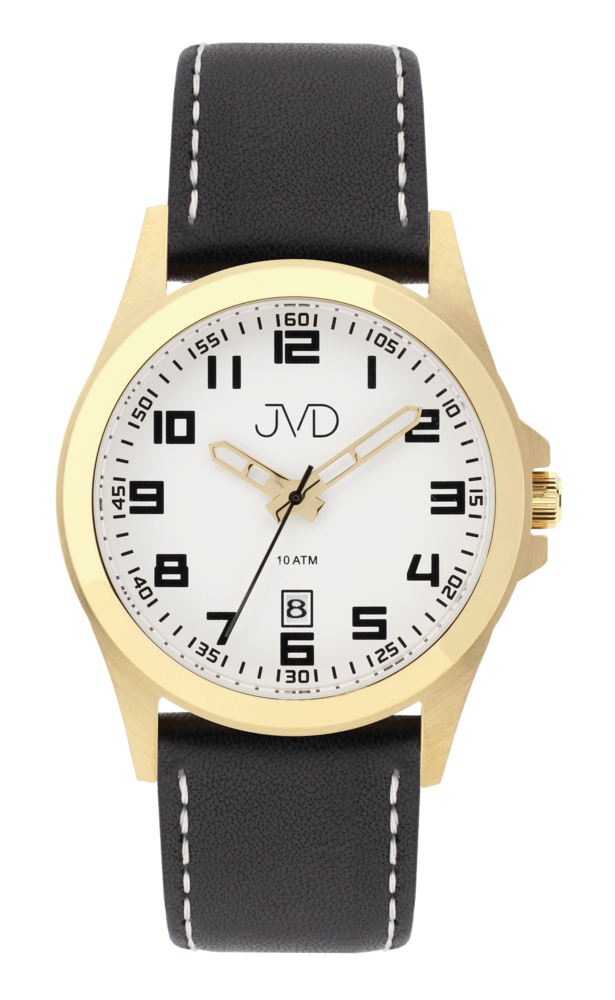 JVD Pánské vodotěsné zlaté náramkové hodinky JVD J1041.48
