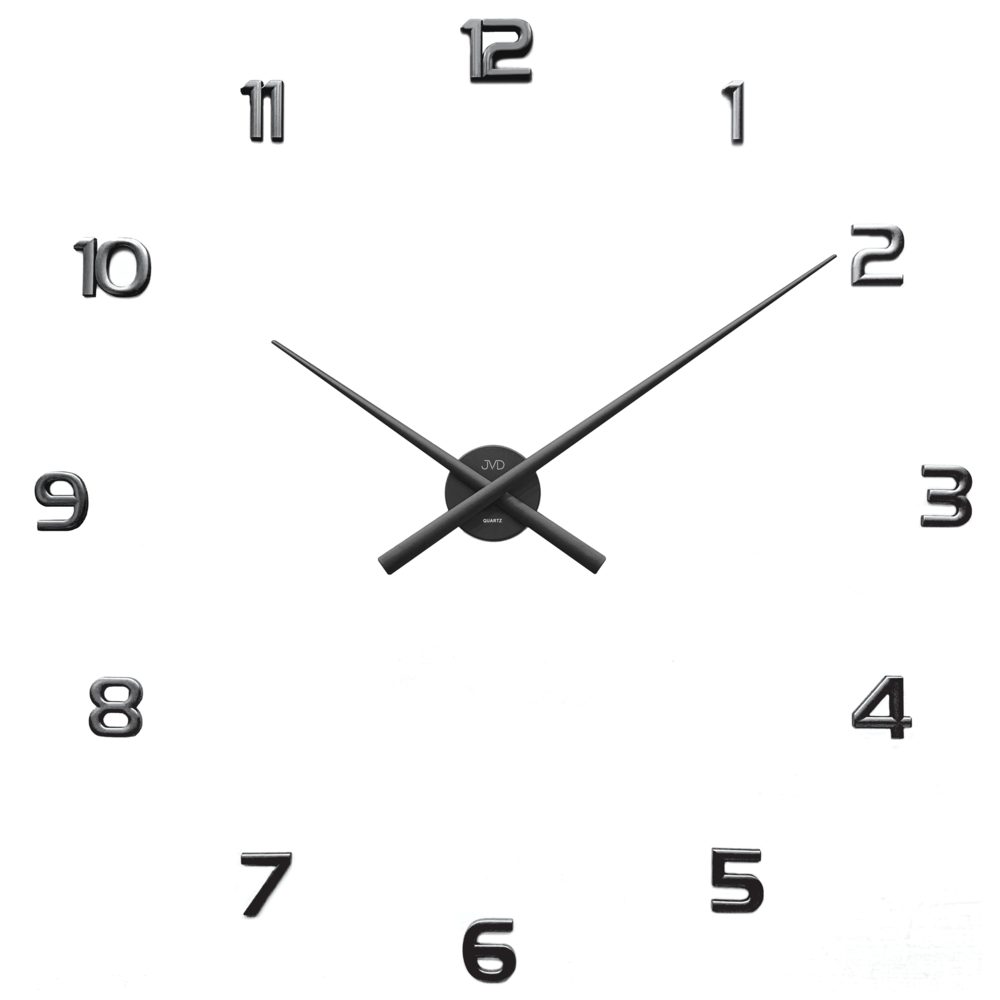 JVD Černé nástěnné nalepovací hodiny JVD HT465.1
