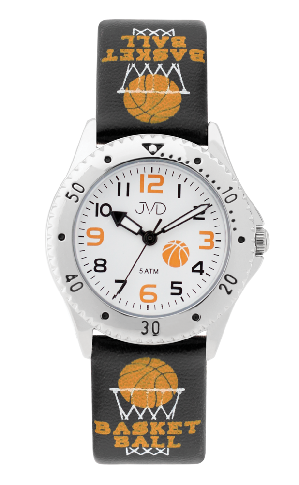 JVD Dětské basketbalové náramkové černé hodinky JVD J7208.3