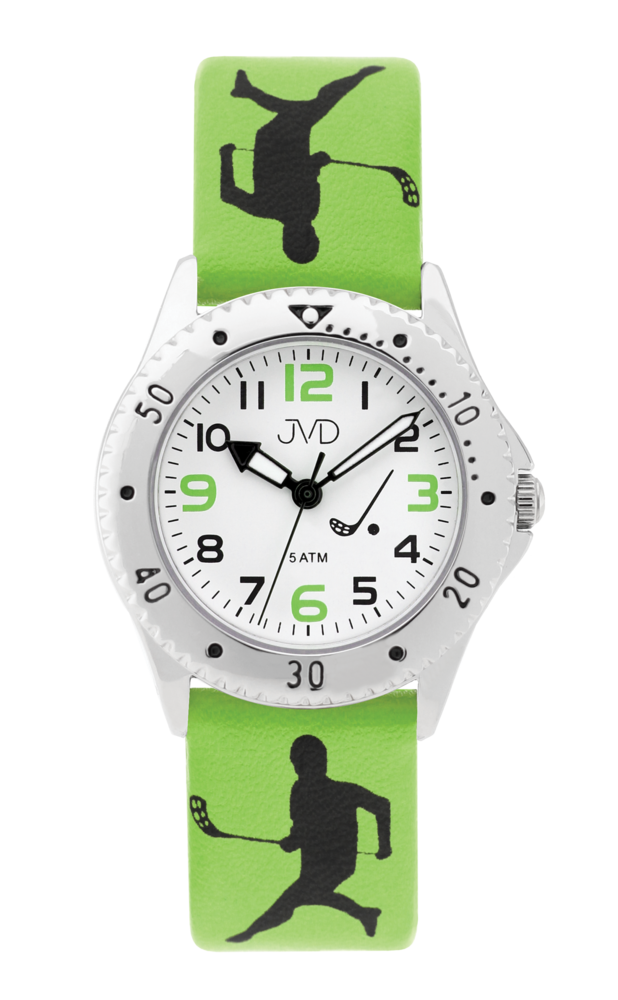 JVD Dětské florbalové zelené náramkové hodinky JVD J7209.1